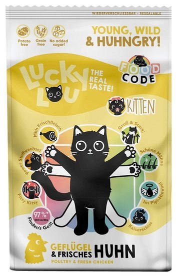 Lucky Lou Food Code Lifestage Kitten Drób & Kurczak 750g