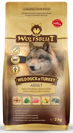 Wolfsblut Dog Wild Duck & Turkey - kaczka, indyk i bataty 2kg