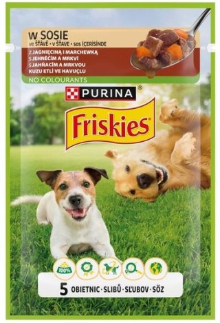 Friskies Dog Adult Jagnięcina i marchewka w sosie saszetka 85g