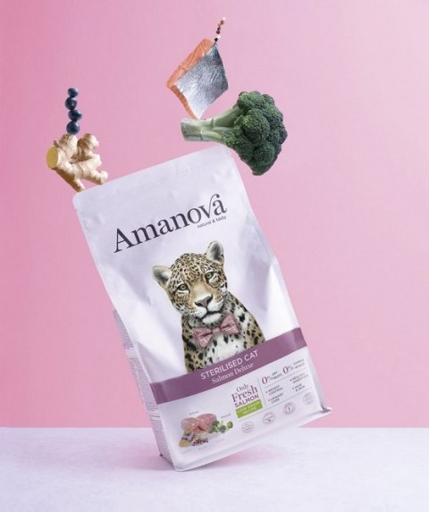 Amanova Cat Sterilised Salmon Deluxe - łosoś 300g