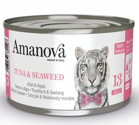 Amanova Cat Tuna & Seaweed - tuńczyk i wodorosty w galaretce puszka 70g [13]