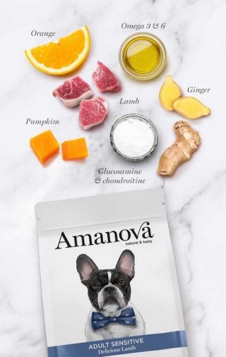 Amanova Dog Adult Sensitive Delicious Lamb - jagnięcina 10kg