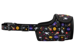 Collar WauDog Nylon Kaganiec, plastikowy fastex, wzór NASA, rozmiar 3 [25-34cm]