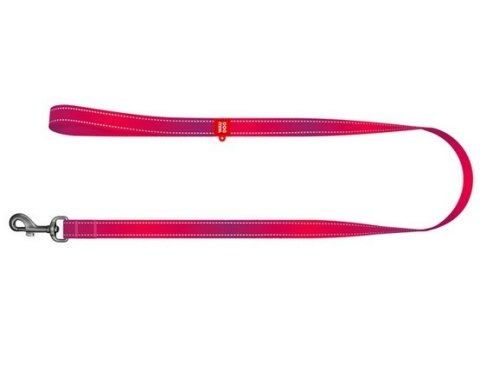 Collar WauDog Nylon Mono Smycz nylonowa odblaskowa S 15mm/200cm różowa