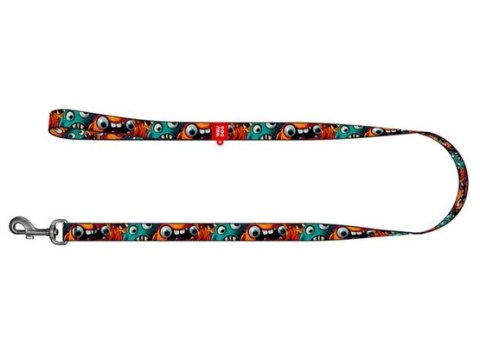 Collar WauDog Nylon Smycz nylonowa L-XXL 25mm/200cm, wzór ZĘBATE POTWORY