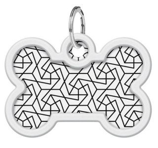 Collar WauDog Smart ID Zawieszka z QR-paszportem kość 4x3cm geometria