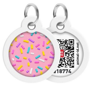 Collar WauDog Smart ID Zawieszka z QR-paszportem okrągła 3cm marshmellow