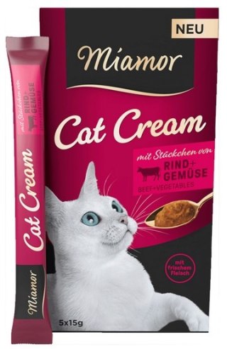 Miamor Cat Cream Wolowina i warzywa 5x15g