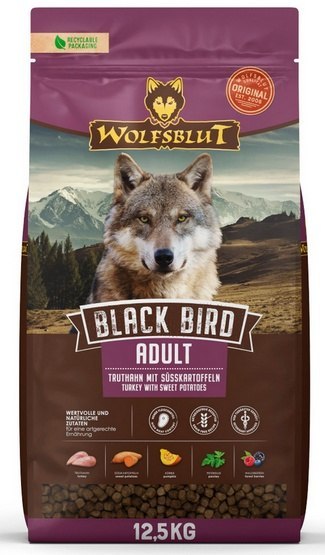 Wolfsblut Dog Black Bird Adult Large - indyk i bataty 12,5kg