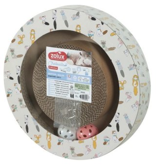 Zolux Chatouille Drapka tekturowa okrągła z piłkami i kocimiętką