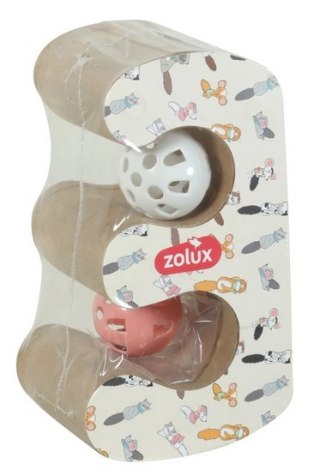 Zolux Chatouille Drapka tekturowa składana podwójna z piłkami i kocimiętką