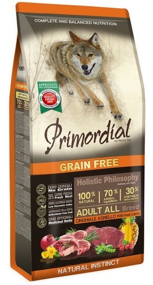 Primordial Dog Grain Free Adult Wild Boar & Lamb 12kg