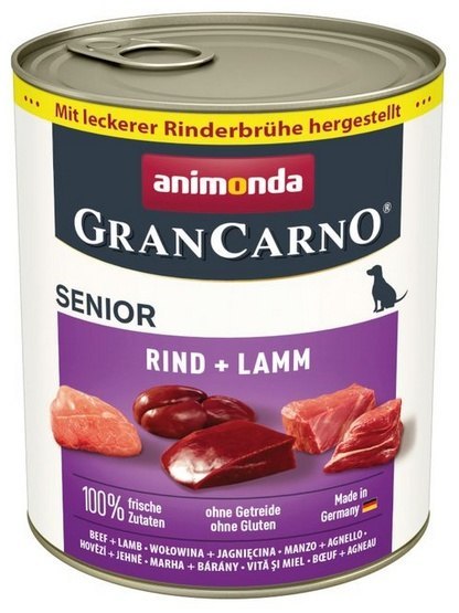 Animonda GranCarno Original Senior Rind Lamm Wołowina + Jagnięcina puszka 800g