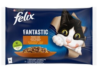 Felix Fantastic Wybór Mięs (królik+jagnięcina) w galaretce saszetki 4x85g