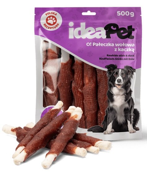 IdeaPet Pałeczka wołowa z kaczką 500g